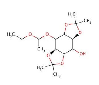 6-O-(D,L-1-Ethoxyethyl)-1,2:4,5-bis-O-(1-methylethylidene)-D,L-myo-inositol - chemical structure image