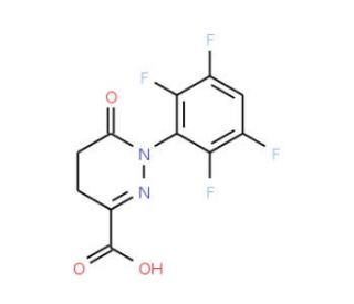 6-oxo-1-(2,3,5,6-tetrafluorophenyl)-1,4,5,6-tetrahydropyridazine-3-carboxylic acid - chemical structure image