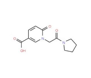 6-Oxo-1-(2-oxo-2-pyrrolidin-1-yl-ethyl)-1,6-dihydro-pyridine-3-carboxylic acid - chemical structure image