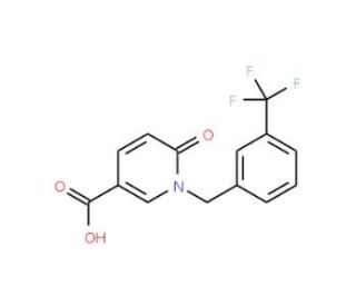 6-Oxo-1-[3-(trifluoromethyl)benzyl]-1,6-dihydro-3-pyridinecarboxylic acid - chemical structure image