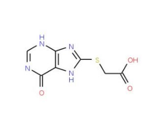 (6-Oxo-6,9-dihydro-1H-purin-8-ylsulfanyl)-acetic acid - chemical structure image