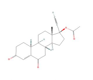 6-Oxo Norethindrone Acetate (CAS 438244-27-0) - chemical structure image