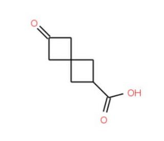 6-oxospiro[3.3]heptane-2-carboxylic acid (CAS 889944-57-4) - chemical structure image