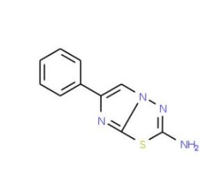 6-Phenyl-imidazo[2,1-b][1,3,4]thiadiazol-2-ylamine (CAS 10136-64-8) - chemical structure image