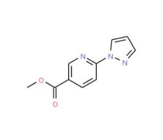 6-Pyrazol-1-yl-nicotinic acid methyl ester (CAS 321533-62-4) - chemical structure image