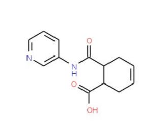 6-(Pyridin-3-ylcarbamoyl)-cyclohex-3-enecarboxylic acid (CAS 432001-25-7) - chemical structure image