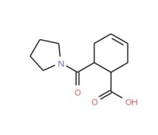 6-(Pyrrolidine-1-carbonyl)-cyclohex-3-enecarboxylic acid - chemical structure image