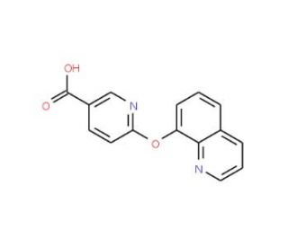 6-(quinolin-8-yloxy)nicotinic acid - chemical structure image