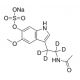 6-Sulfatoxy Melatonin-d4 Sodium (CAS 1309935-98-5) - chemical structure image
