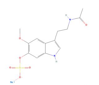 6-Sulfatoxy melatonin sodium salt (CAS 76290-78-3) - chemical structure image