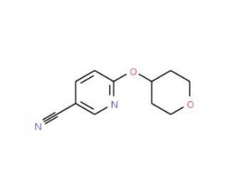6-(Tetrahydro-2H-pyran-4-yloxy)pyridine-3-carbonitrile (CAS 884507-60-2) - chemical structure image