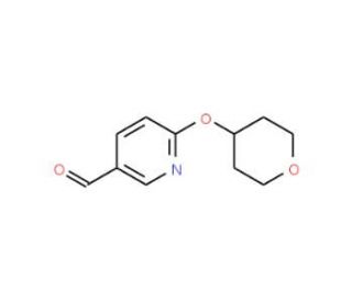 6-(Tetrahydro-2H-pyran-4-yloxy)pyridine-3-carboxaldehyde (CAS 910036-95-2) - chemical structure image