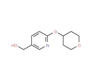 [6-(Tetrahydropyran-4-yloxy)pyridin-3-yl]methanol (CAS 906352-79-2) - chemical structure image
