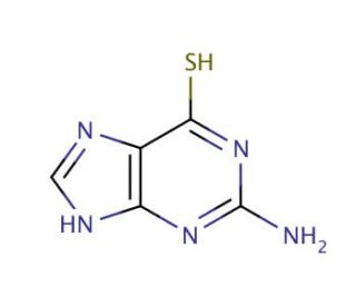 6-Thioguanine (CAS 154-42-7) - chemical structure image