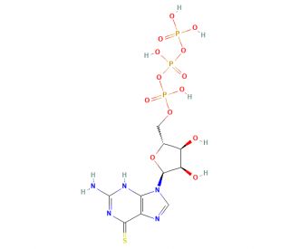 6-Thioguanosine-5&prime;-O-triphosphate sodium salt - chemical structure image