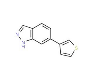 6-Thiophen-3-yl-1H-indazole (CAS 281203-98-3) - chemical structure image