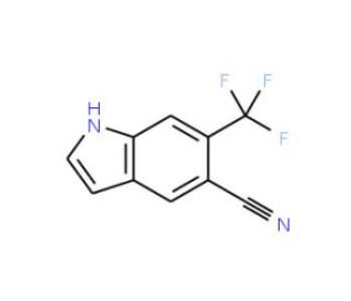 6-(Trifluoromethyl)-1H-indole-5-carbonitrile - chemical structure image