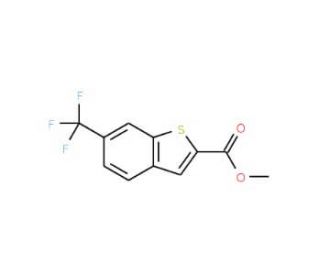 6-(Trifluoromethyl)benzo[b]thiophene-2-carboxylic acid methyl ester (CAS 863118-41-6) - chemical structure image