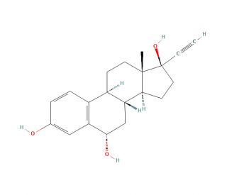 6&alpha;-Hydroxy Ethynyl Estradiol (CAS 27521-34-2) - chemical structure image
