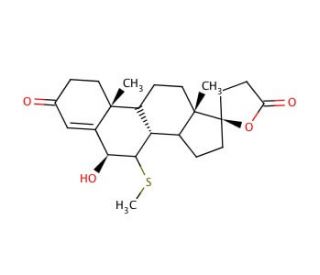 6&beta;-Hydroxy-7&alpha;-(thiomethyl) spironolactone (CAS 42219-60-3) - chemical structure image