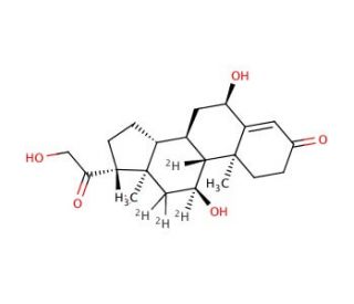 6&beta;-Hydroxy Cortisol-d4 (CAS 1261254-51-6) - chemical structure image