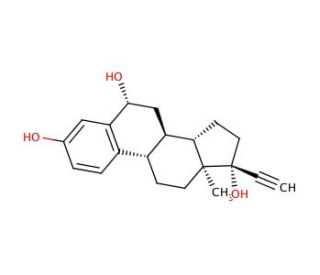 6&beta;-Hydroxy Ethynyl Estradiol (CAS 56324-28-8) - chemical structure image