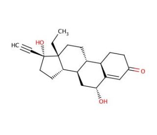6&beta;-Hydroxy Norgestrel - chemical structure image