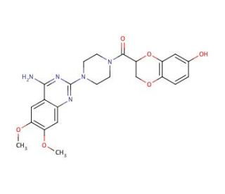 6&prime;-Hydroxy Doxazosin (CAS 102932-29-6) - chemical structure image