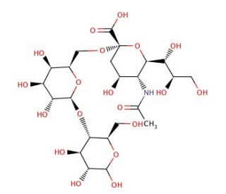 6&prime;-Sialyllactose sodium salt (CAS 56144-12-8) - chemical structure image