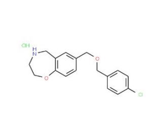 7-{[(4-Chlorobenzyl)oxy]methyl}-2,3,4,5-tetrahydro-1,4-benzoxazepine hydrochloride - chemical structure image