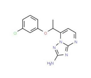 7-[1-(3-Chlorophenoxy)ethyl][1,2,4]triazolo-[1,5-a]pyrimidin-2-amine - chemical structure image
