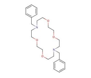 7,16-Dibenzyl-1,4,10,13-tetraoxa-7,16-diazacyclooctadecane (CAS 69703-25-9) - chemical structure image
