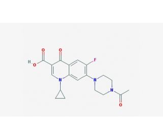 7-(4-acetylpiperazin-1-yl)-1-cyclopropyl-6-fluoro-4-oxo-1,4-dihydroquinoline-3-carboxylic acid - chemical structure image