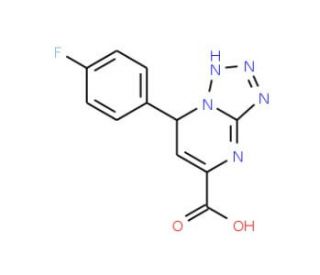 7-(4-Fluoro-phenyl)-4,7-dihydro-tetrazolo[1,5-a]-pyrimidine-5-carboxylic acid - chemical structure image