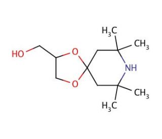 7,7,9,9-Tetramethyl-1,4-dioxa-8-azaspiro[4.5]decane-2-methanol (CAS 53825-32-4) - chemical structure image