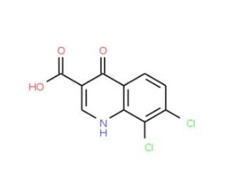 7,8-dichloro-1,4-dihydro-4-oxo-3-quinolinecarboxylic acid (CAS 300675-28-9) - chemical structure image