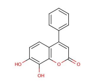 7,8-Dihydroxy-4-phenylcoumarin (CAS 842-01-3) - chemical structure image