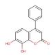 7,8-Dihydroxy-4-phenylcoumarin (CAS 842-01-3) - chemical structure image