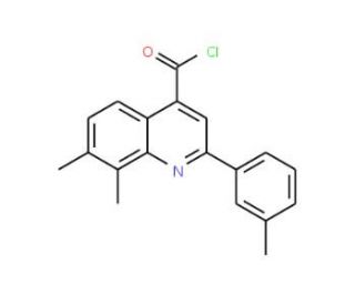 7,8-dimethyl-2-(3-methylphenyl)quinoline-4-carbonyl chloride - chemical structure image