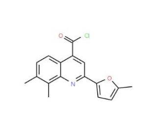7,8-dimethyl-2-(5-methyl-2-furyl)quinoline-4-carbonyl chloride - chemical structure image