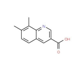 7,8-Dimethylquinoline-3-carboxylic acid (CAS 71082-60-5) - chemical structure image