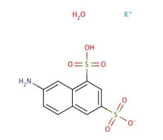 7-Amino-1,3-naphthalenedisulfonic acid monopotassium salt monohydrate (CAS 303137-06-6) - chemical structure image