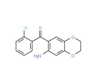 (7-Amino-2,3-dihydro-benzo[1,4]dioxin-6-yl)-(2-chloro-phenyl)-methanone - chemical structure image