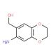 (7-Amino-2,3-dihydro-benzo[1,4]dioxin-6-yl)-methanol - chemical structure image