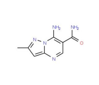 7-amino-2-methylpyrazolo[1,5-a]pyrimidine-6-carboxamide - chemical structure image