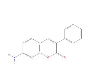 7-Amino-3-phenylcoumarin (CAS 4108-61-6) - chemical structure image