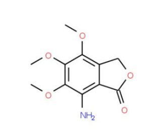 7-amino-4,5,6-trimethoxy-2-benzofuran-1(3H)-one - chemical structure image