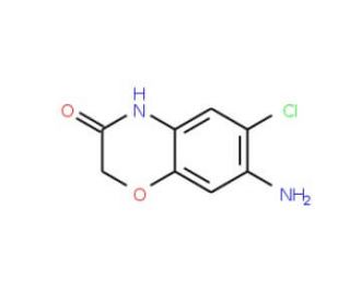 7-Amino-6-chloro-4H-benzo[1,4]oxazin-3-one (CAS 40401-45-4) - chemical structure image