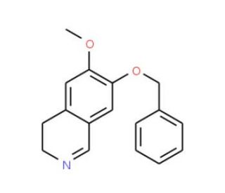 7-Benzyloxy-6-methoxy-3,4-dihydroisoquinoline (CAS 15357-92-3) - chemical structure image