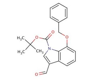 7-Benzyloxyindole-3-carboxaldehyde, N-BOC protected (CAS 914348-99-5) - chemical structure image